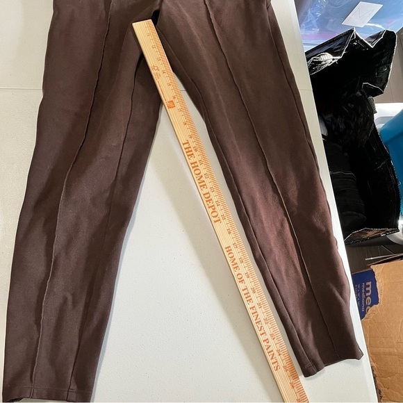 Athleta Venice Heathered Pintuck Pants Dark Brown XXS Q2 - Picture 12 of 14